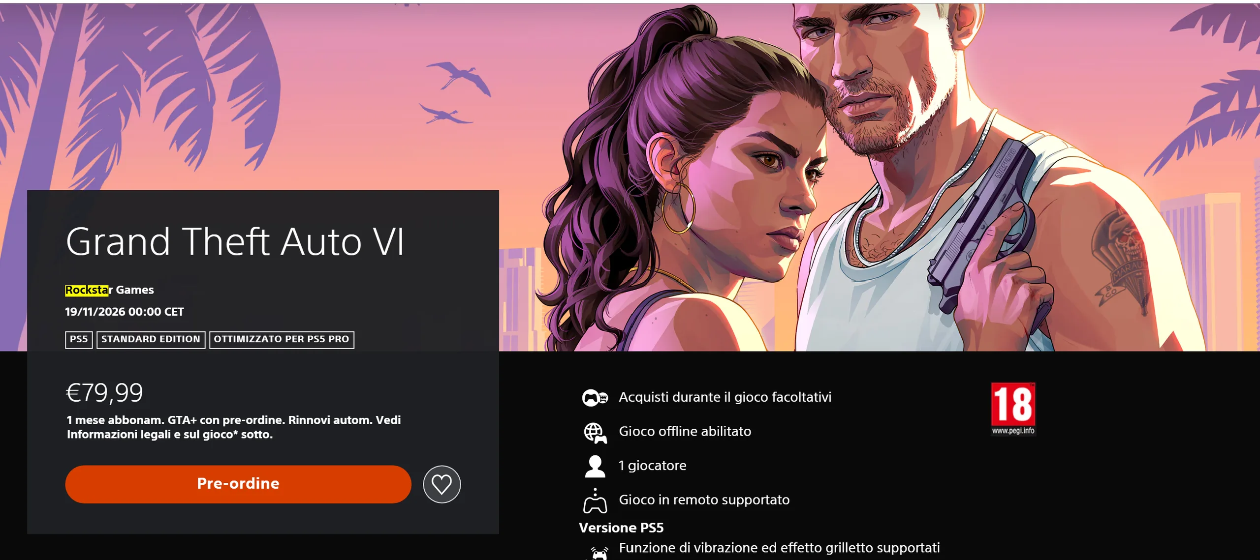 GTA 6 su PlayStation Store