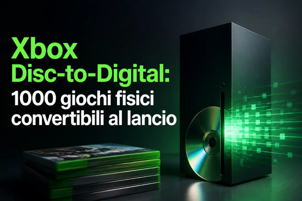 Xbox Disc-to-Digital: 1000 giochi fisici convertibili al lancio