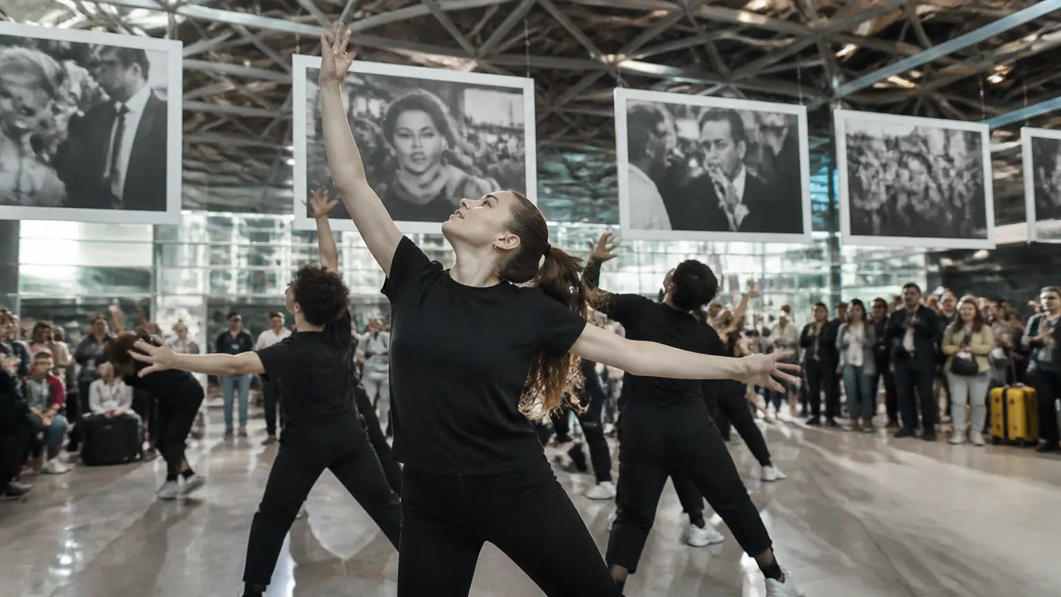 La Festa del Cinema di Roma arriva all'aeroporto di Fiumicino tra foto storiche e flash mob
