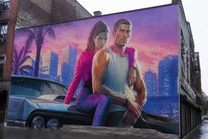 GTA 6 sbarca a New York: un gigantesco murale ritrae Jason e Lucia