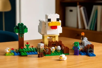 LEGO Minecraft La Fattoria delle Galline: dettagli e mob del set da 233 pezzi